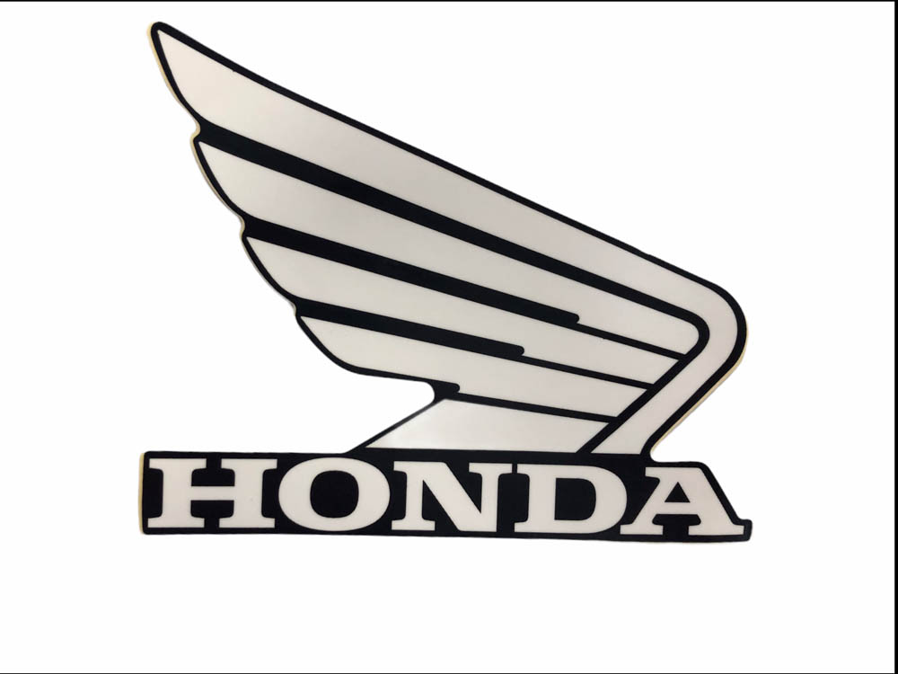 Sticker Honda Embleem Wit Zwart - Honda M Onderdelen